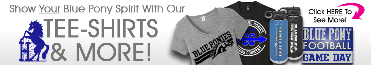 Show Your Blue Pony Spirit With Our Blue Pony Gear!