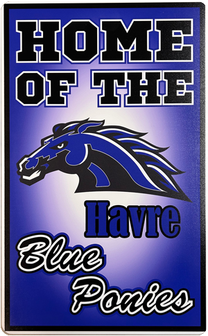 Blue Pony Sign Blue Pony Sign