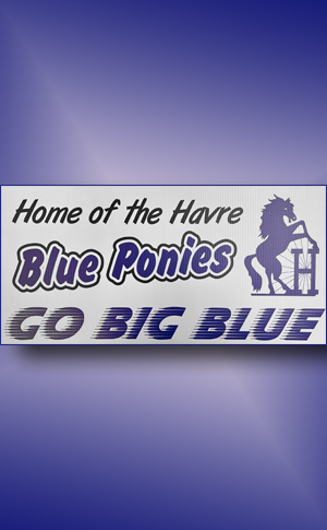 Blue Pony Sign